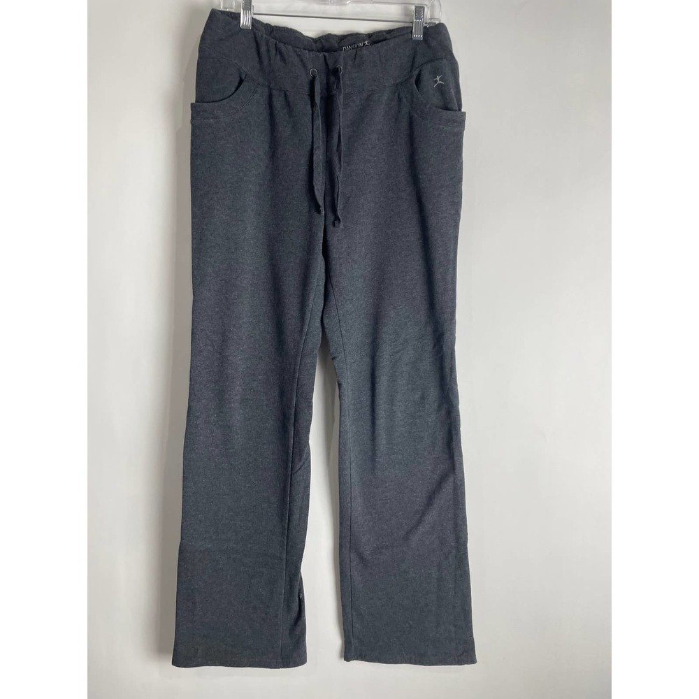 Danskin Women's Gray Drawcord Straight Leg Pants Size XL (A24)